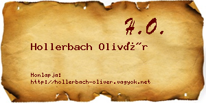 Hollerbach Olivér névjegykártya