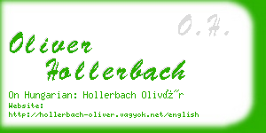 oliver hollerbach business card